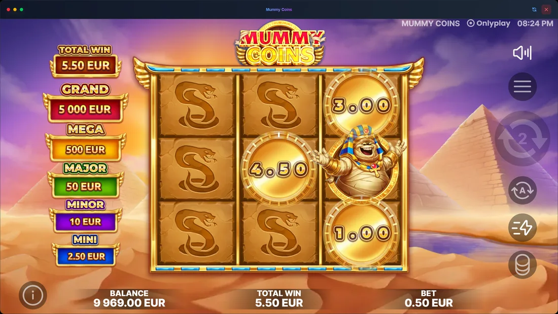 Mummy Coins Bonus Coin Game Mummy Coins Bonus Coin Game